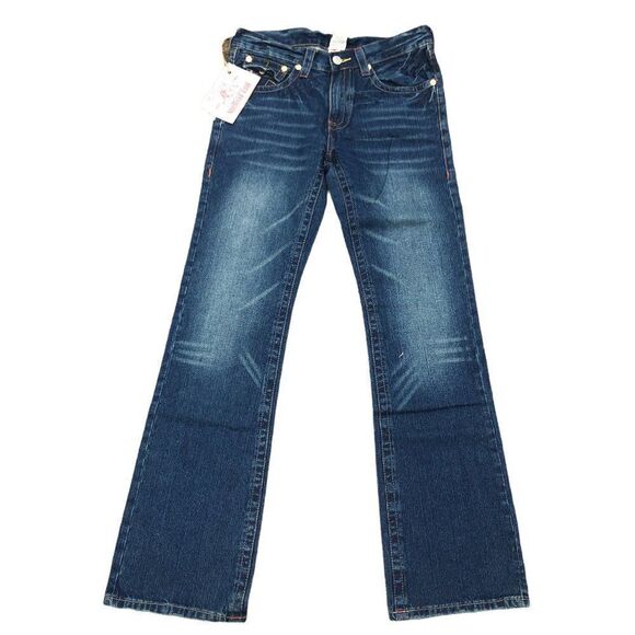 BRAND New Vintage True Religion Embroidered Jeans Size 34 BILLY Blue - Picture 3 of 12